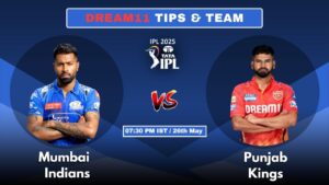 MI vs PBKS Today’s Dream11 Fantasy Team