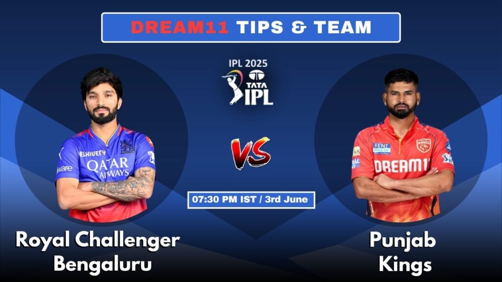 RCB vs PBKS Today’s Dream11 Fantasy Team