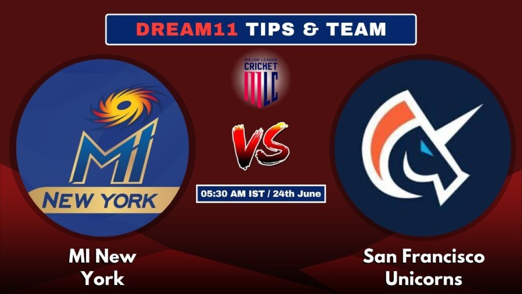 MI NY vs SFU Today’s Dream11 Fantasy Team