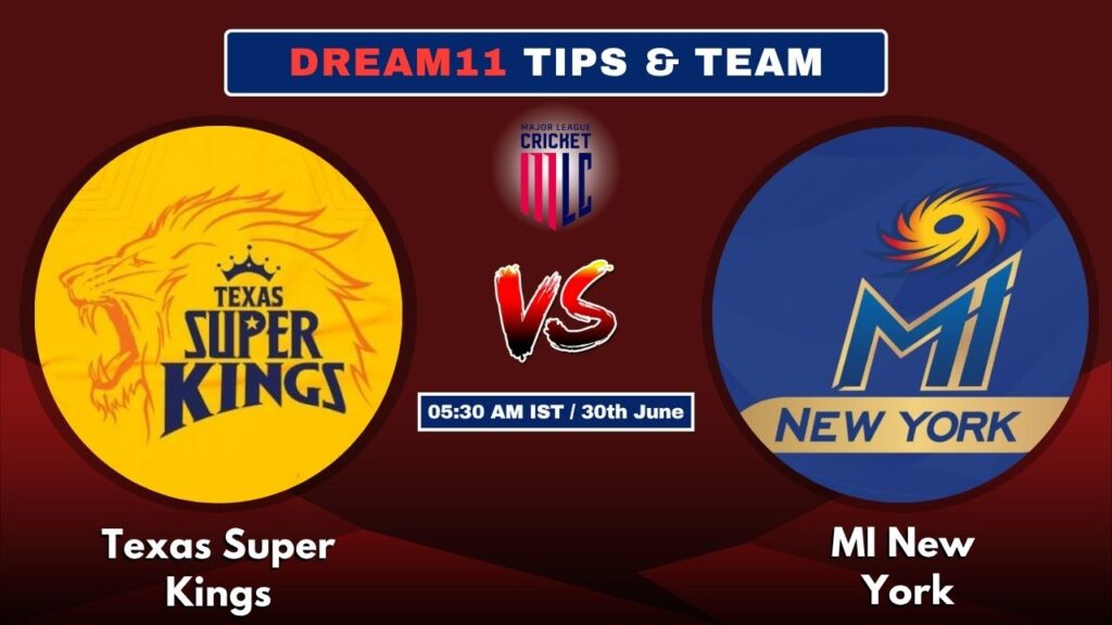 TSK vs MI NY Today's Dream11 Fantasy Team